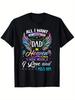 Men'S Memorial Dad T-Shirt - All I Want In Heaven Is To Know How Much I Love & Miss Him Angel Wing