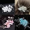 Crystal Pearl Bridal Hair Clips Elegant Bridesmaid Tiara  Wedding Hair Accessories