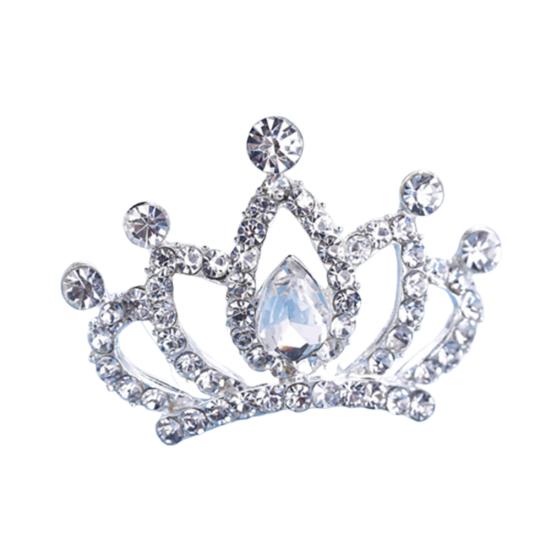Süße Kinder Mädchen Strass Prinzessinnenkrone Haarkamm Haarspange Geburtstagsparty Diadem