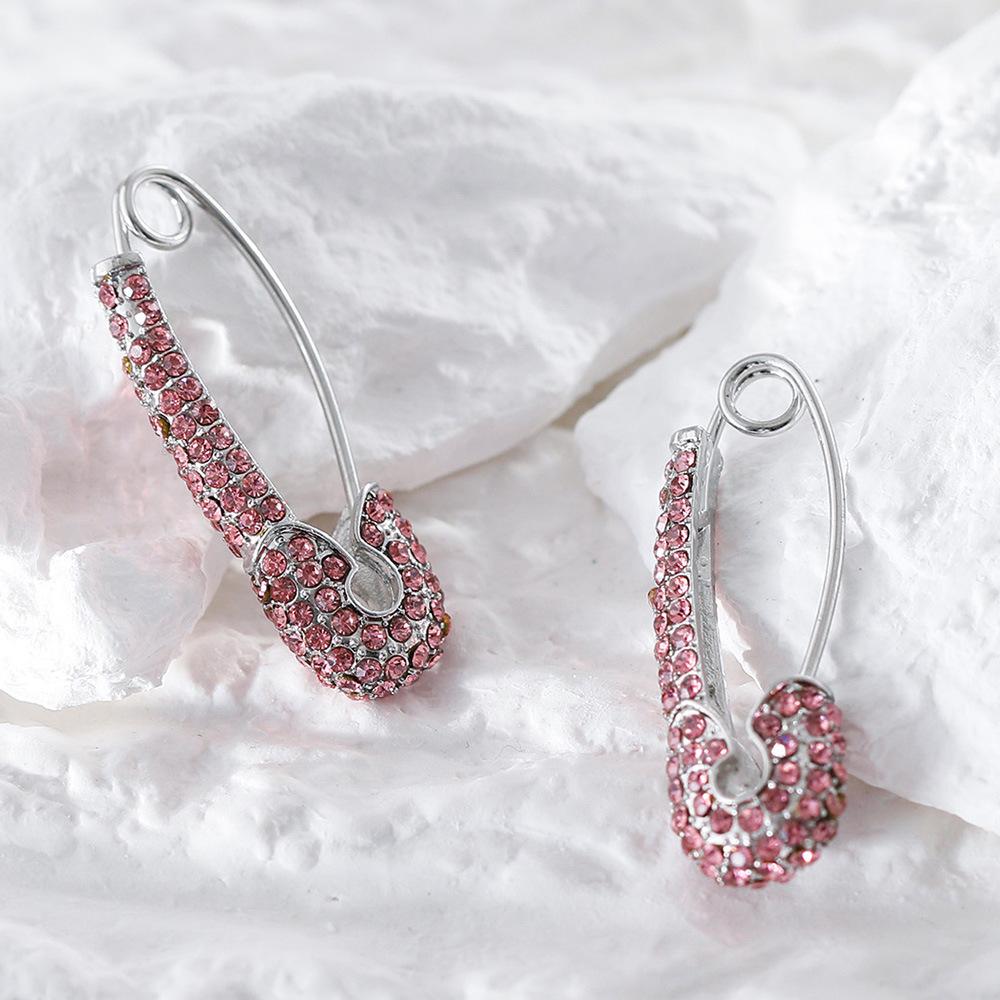 Elegant Colorful Geometric Rhinestone Earrings Perfect For Outfit Any