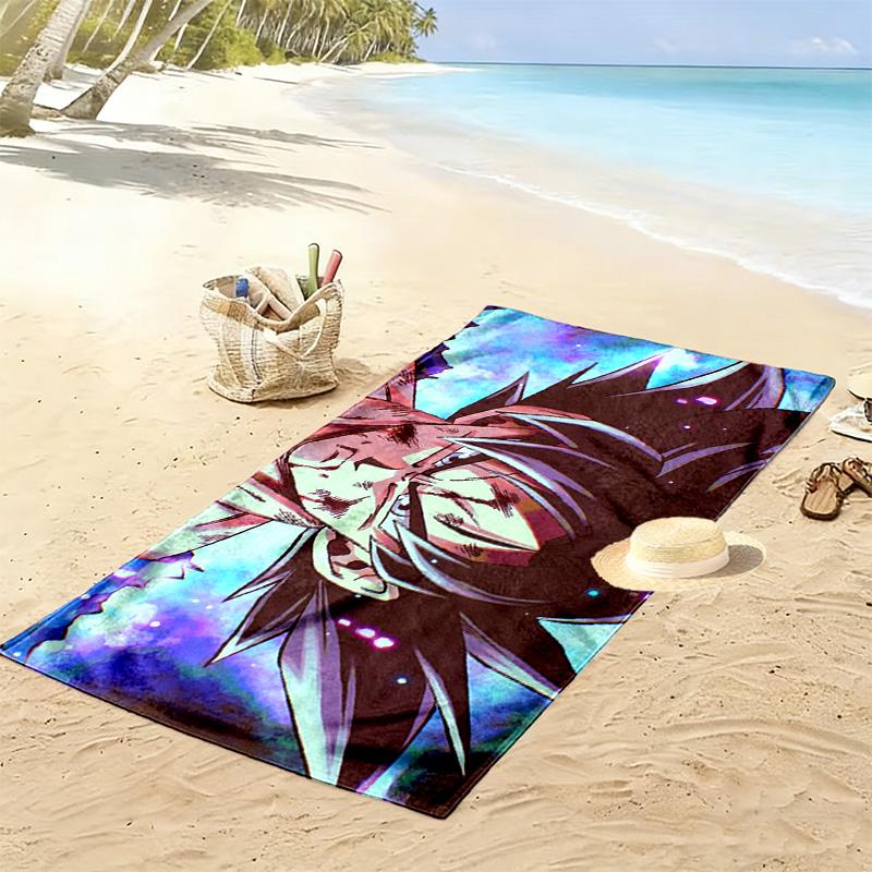 Dragon Ball Print Beach Towel, Large Soft Quick Dry Towel for Beach Camping Swimming