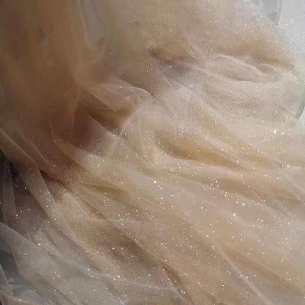 45cmX150cm Shiny Glitter Fabric DIY Sewing Sparkle Tulle Fabric New Decoration Material