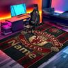Custom Name Personalized Manchester United Print Carpet, Versatile Home Decor Rug, for Playroom, Apartment, Balcony, Entryway, Hallway Gift