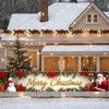 Seasonal Decoration Poinsettia Pattern Holiday Banner Christmas Party Decor Santa Claus Theme Christmas Banner For Holiday Party