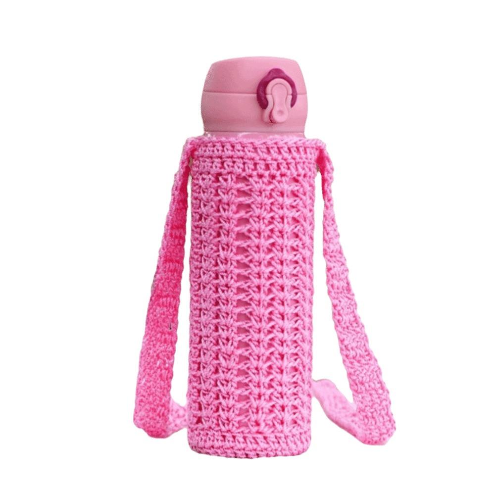 Heat Insulated Knitted Water Bottle Cover Reusable Cup Sleeve Pouch  Water Bottle Accessories