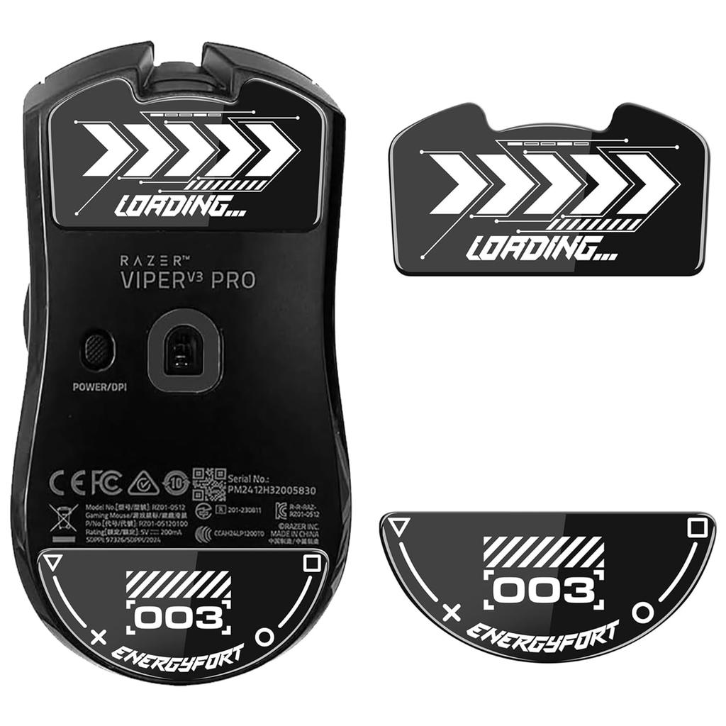 BRIMFORD Glass Mouse Feet for Razer Viper V3 Pro, Compatible with Gaming Mouse, Viper V3 Pro Glass Mouse Feet, Razer Viper V3 Pro Soles, High