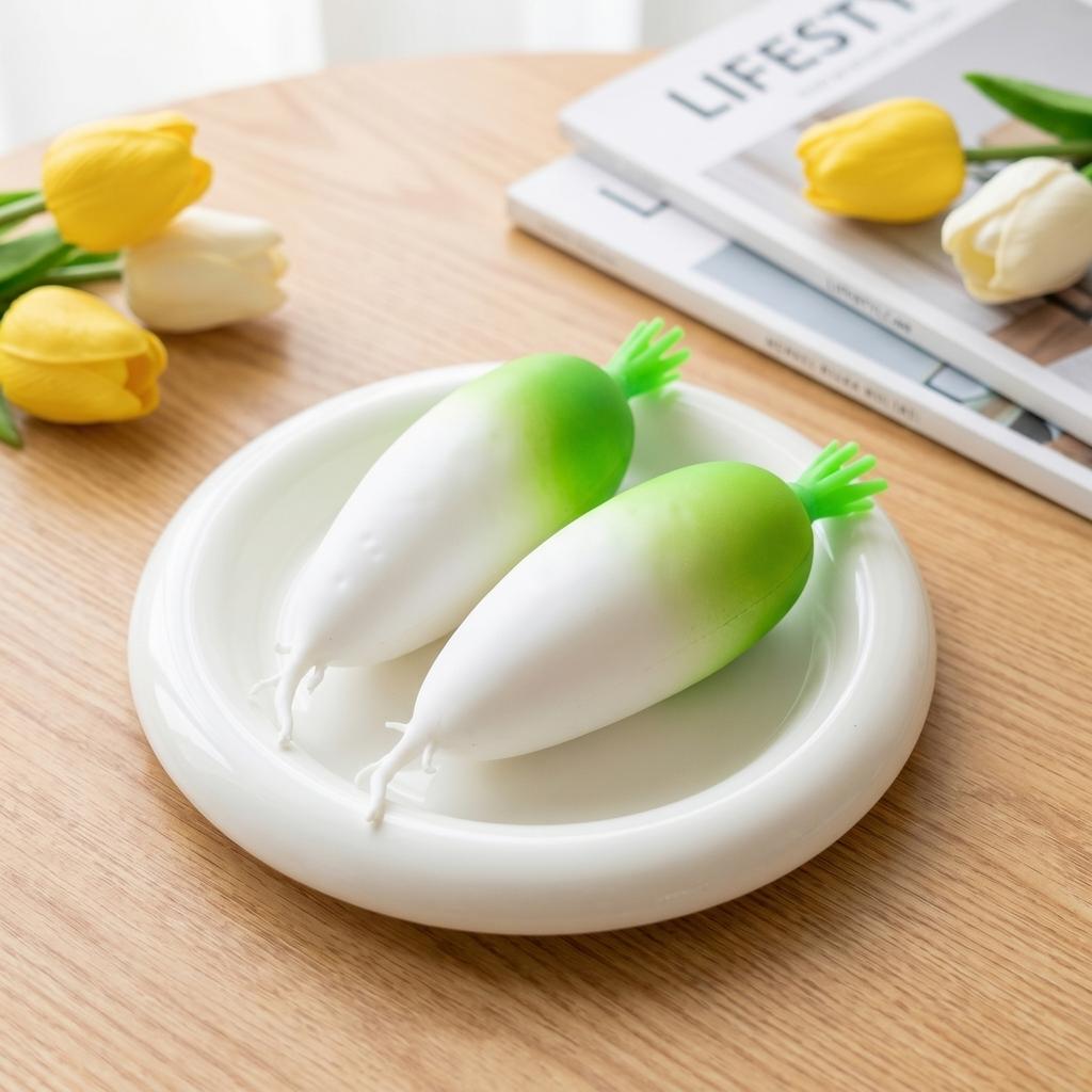 Stress Relief Squeeze Toy Vegetable Shaped Soft Silicone Decompression Fidget Toy for Adults and Children Novelty Gift