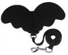 Harness with wings for small dogs and cats with a leash S 2-3.5 kg (black)