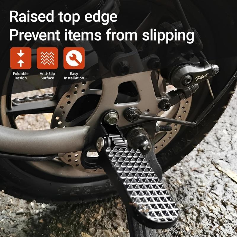 Motorcycle Replacement Peg Pair, Metal Step Pegs with Textured Contact Area for Daily Commuting, Hardware Checks, Travel Use, and Repair