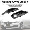 2PCS Front Bumper Fog Light Grille Covers Fit BMW 3 Series F30 F31 2013-2015