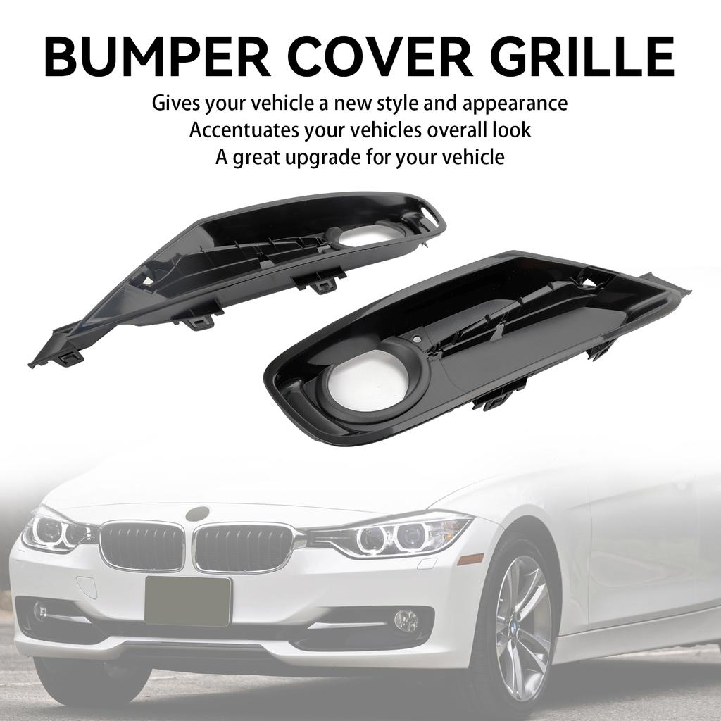 2PCS Front Bumper Fog Light Grille Covers Fit BMW 3 Series F30 F31 2013-2015