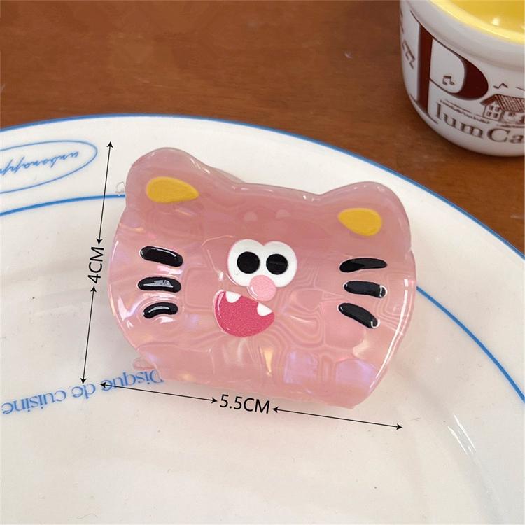 2024 New Arrival Small Cute Cartoon Acrylic Hair Clips Rainbow Animal and Cake  Fashion Hair Claw for Women