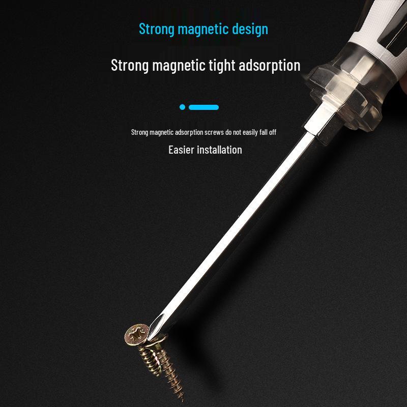 Industrial Grade Magnetic Screwdriver Set - Super Hard, Impact Resistant, Flat & Phillips Slotted Heads