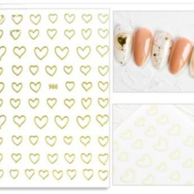 Graffiti Strips Nail Stickers for Women Nail Art Decorations Rose Gold Abstract Line Spring 3D Slider for Manicure Polish Tattoo