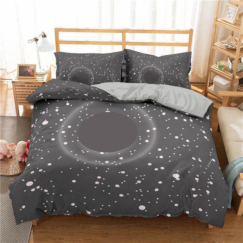 Starry Sky Bedding Set Boundless Abstract Galaxy Print Duvet Cover Microfiber Mysterious Outer Space Comforter Cover Twin Queen