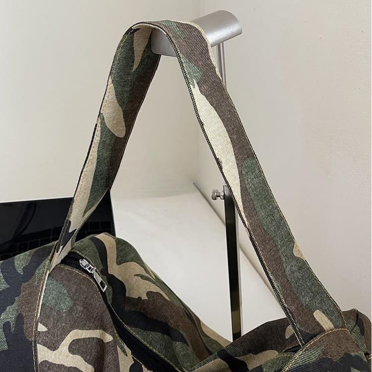 Vintage Camouflage Tote Bag Women's Shoulder Bag