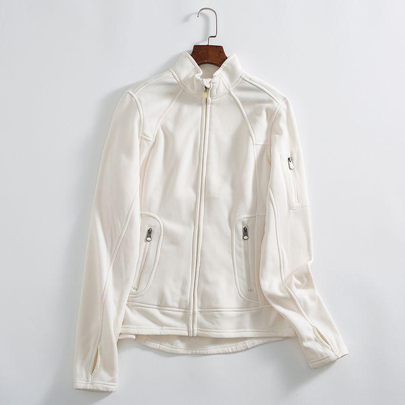 

Доллар США Спортивное флисовое с подкладкой Сохраняющее тепло Эластичное Повседневное Пальто White L