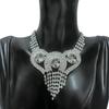 Elegant Rhinestone Tassel Necklace & Earring Set for Women - Sparkly, Trendy, and Versatile