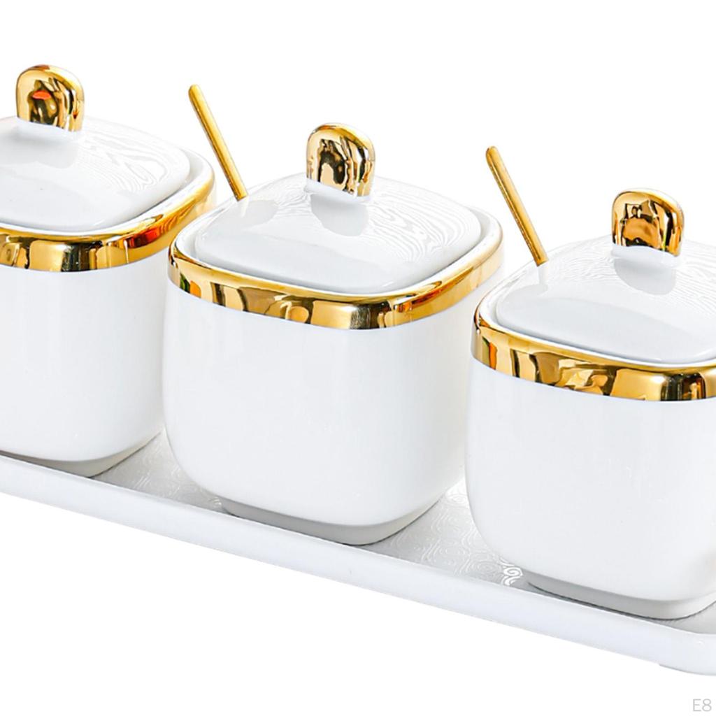 -Spice Pot, Pepper Spice Storage Container, Salt And Sugar Container for