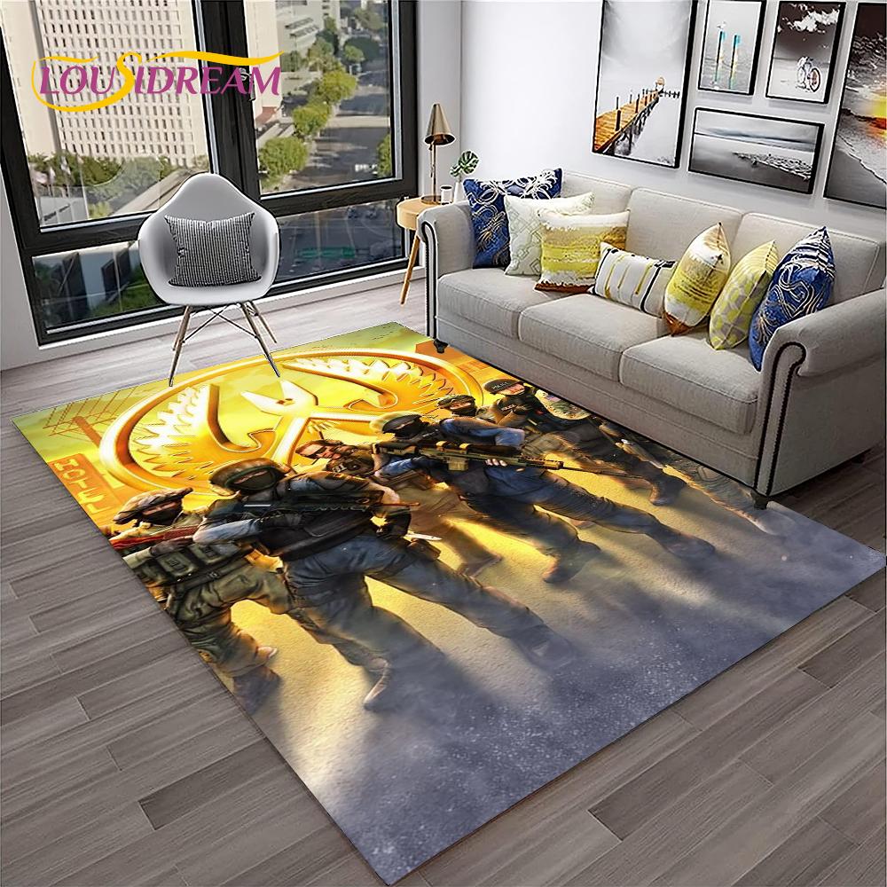 3D CS GO Game,Counter Strike Gamer Carpet Rug for Home Living Room Bedroom Sofa Doormat Decor,kids Area Rug Non-slip Floor Mat