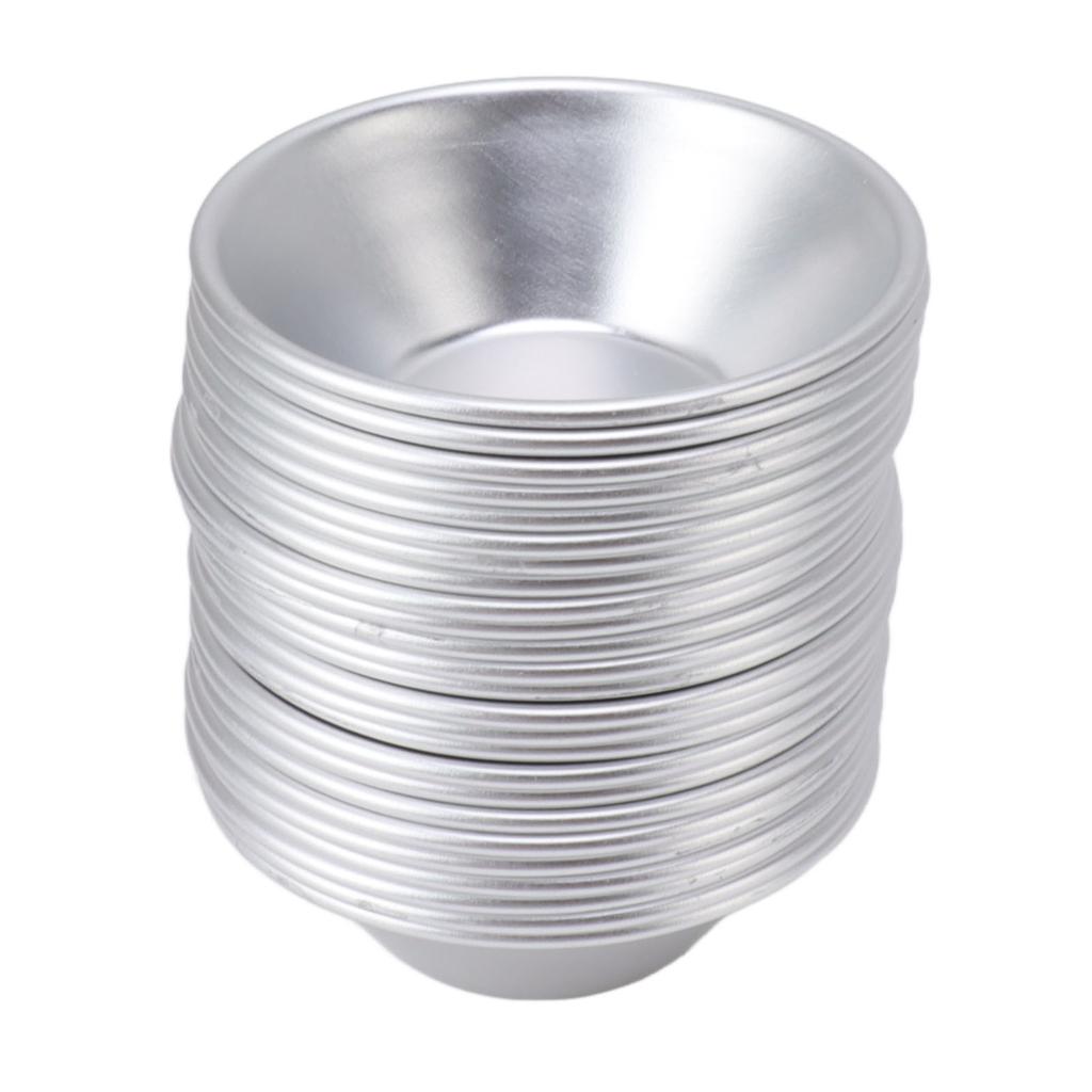 25Pcs Aluminum Egg Tart Molds Small Tart Pie Tin Mini Cupcake Cake Muffin Cookie Mold Baking Cups for Baking