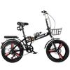 20/22-Inch Portable Folding Bicycle for Adults: No Assembly, Variable Speed, Shock-Absorbing Pedals