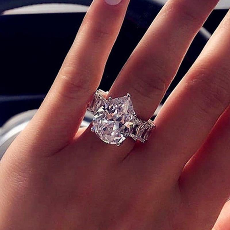 Crystal Stone Water Drop Cubic Zirconia Rings Stylish Stylish Luxurious Engagement Women Bridal Gathering Bridal Accessories RingsFashion