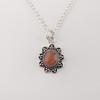 Peach Moonstone Gemstone 925 Sterling Silver Jewelry Partywear Pendant 1.4" Gift For Women CP-40-24