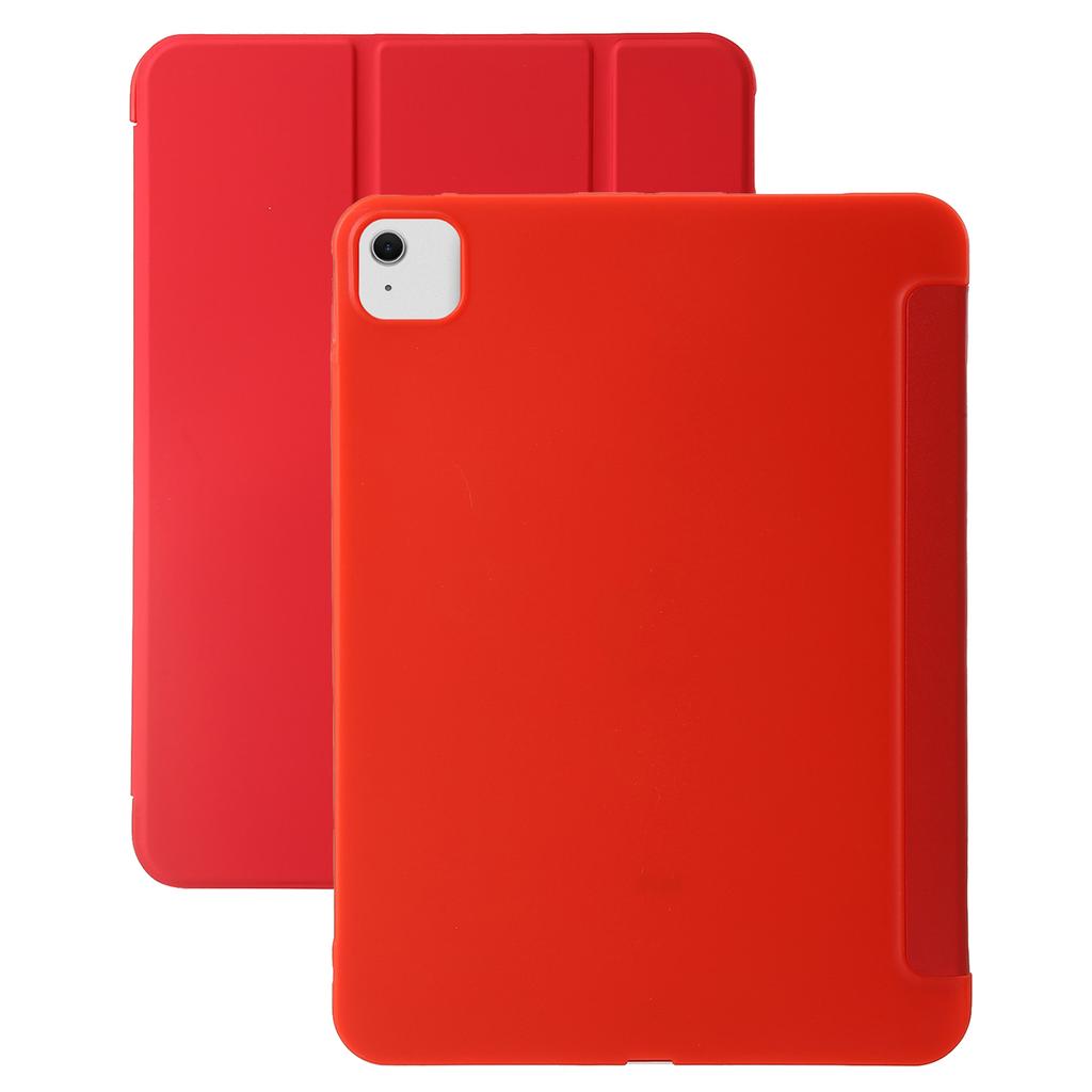 For iPad Air 13 (2025)/(2024) Leather Case Inner Silicone Tablet Cover with Tri-Fold Stand