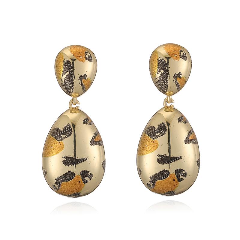 

HECHENG Retro Style Leopard Snake Pattern Simple Golden Retro Earrings Women s Luxury Zircon Gift 1 Pair Other