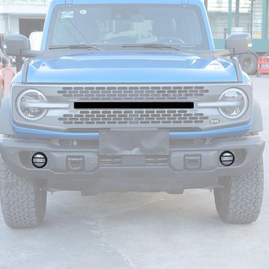 2x Front Fog Light Lamp Cover Trim Guard Accessories For Ford Bronco + Black