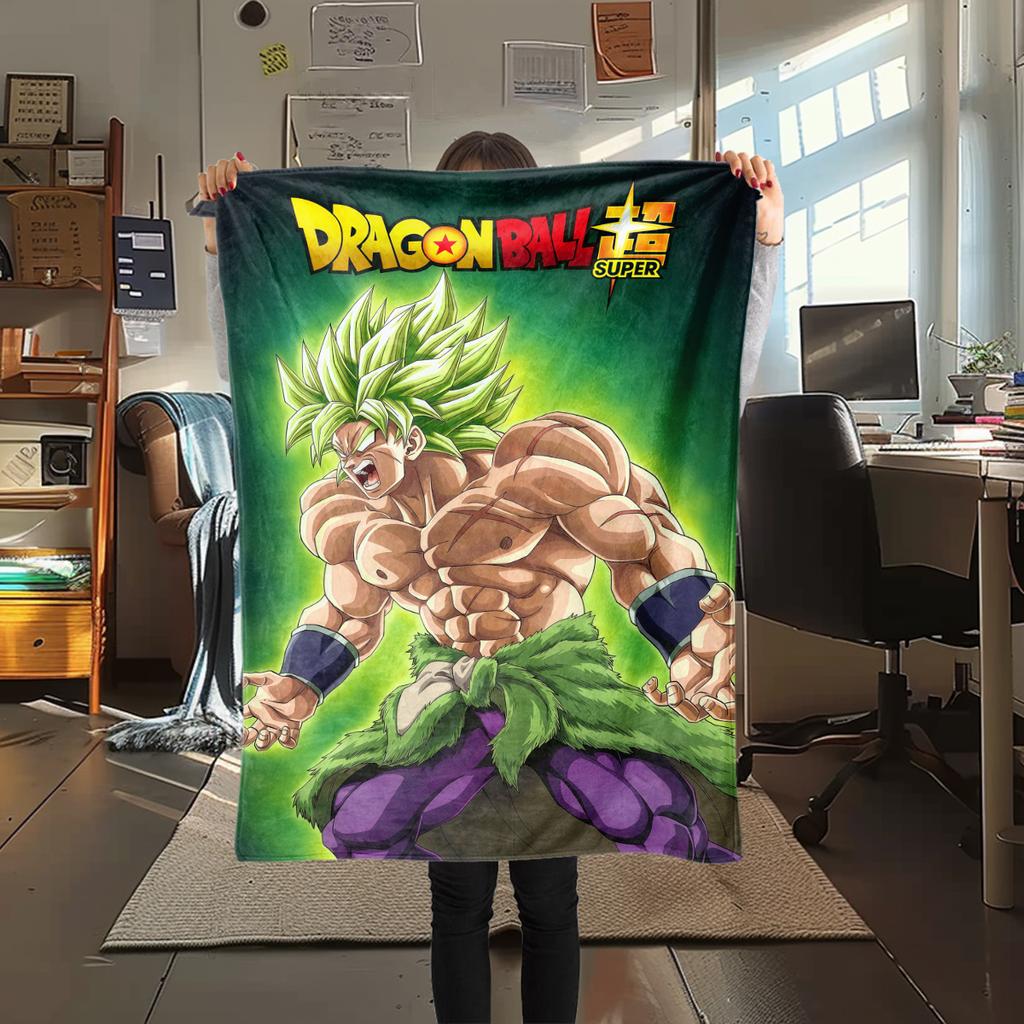 1PC Broli Print Flannel Blanket, High quality All Seasons, Home Decor, Warmth and Comfort, Perfect for Christmas Gifts