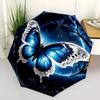 1pc Butterfly Night Scene Automatic Open/Close Umbrella - Compact Travel Umbrella, Durable Construction, Fashionconscious Yy251208122