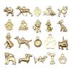 20-Pack Retro Alloy Dog Bone & Animal Cartoon Charms for DIY Bracelets and Necklaces