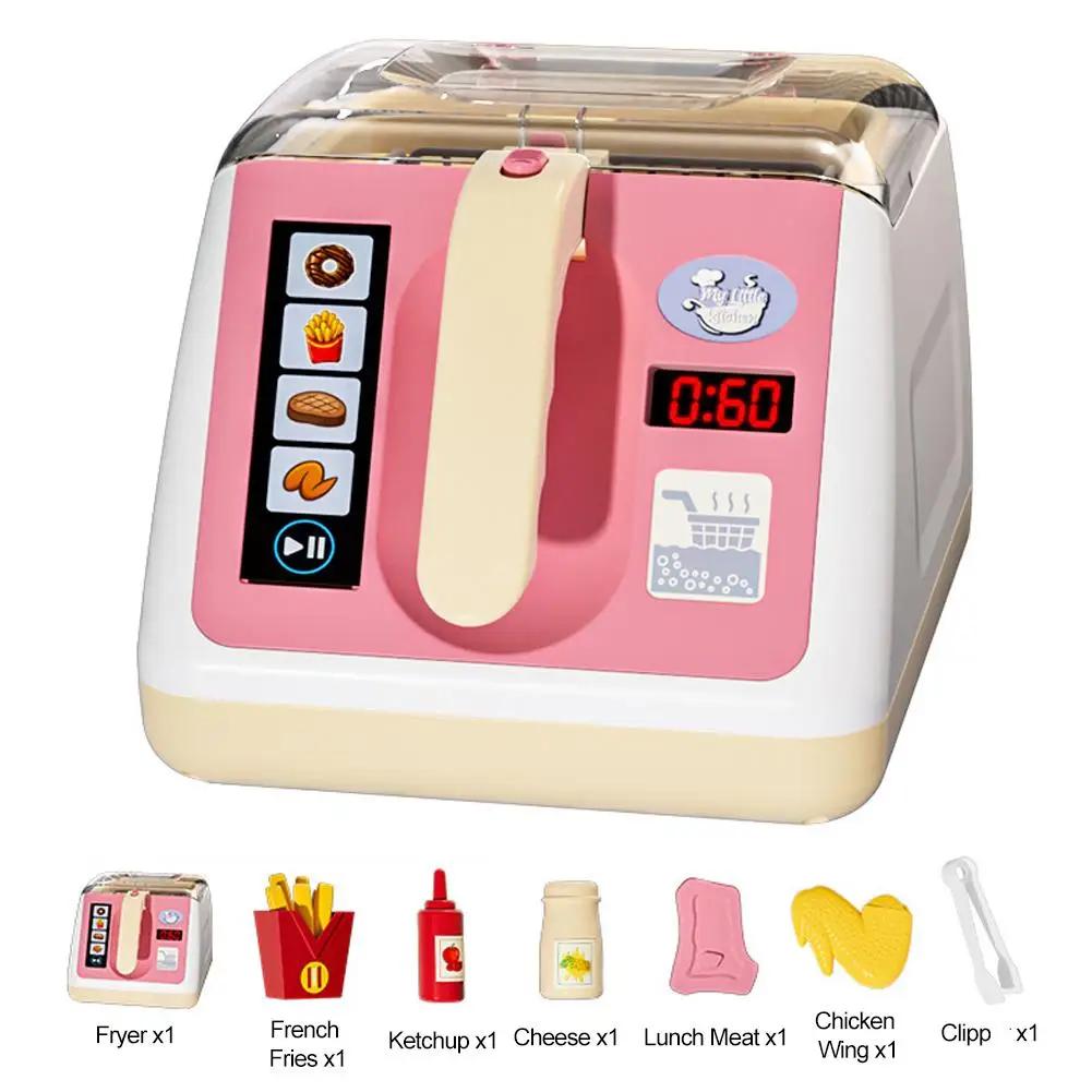 

Simulation Fryer Pretend Toy Color Changing Children Household Cooking Appliances Small Role-ing Fryer Toy Kitchen O2q7