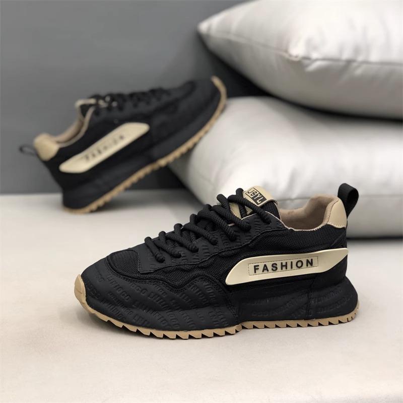 

2025 New Simple Low cut Men s Sneakers Thick soled Height Increasing Mesh Breathable Casual Running Shoes Zapatos para hombres 44
