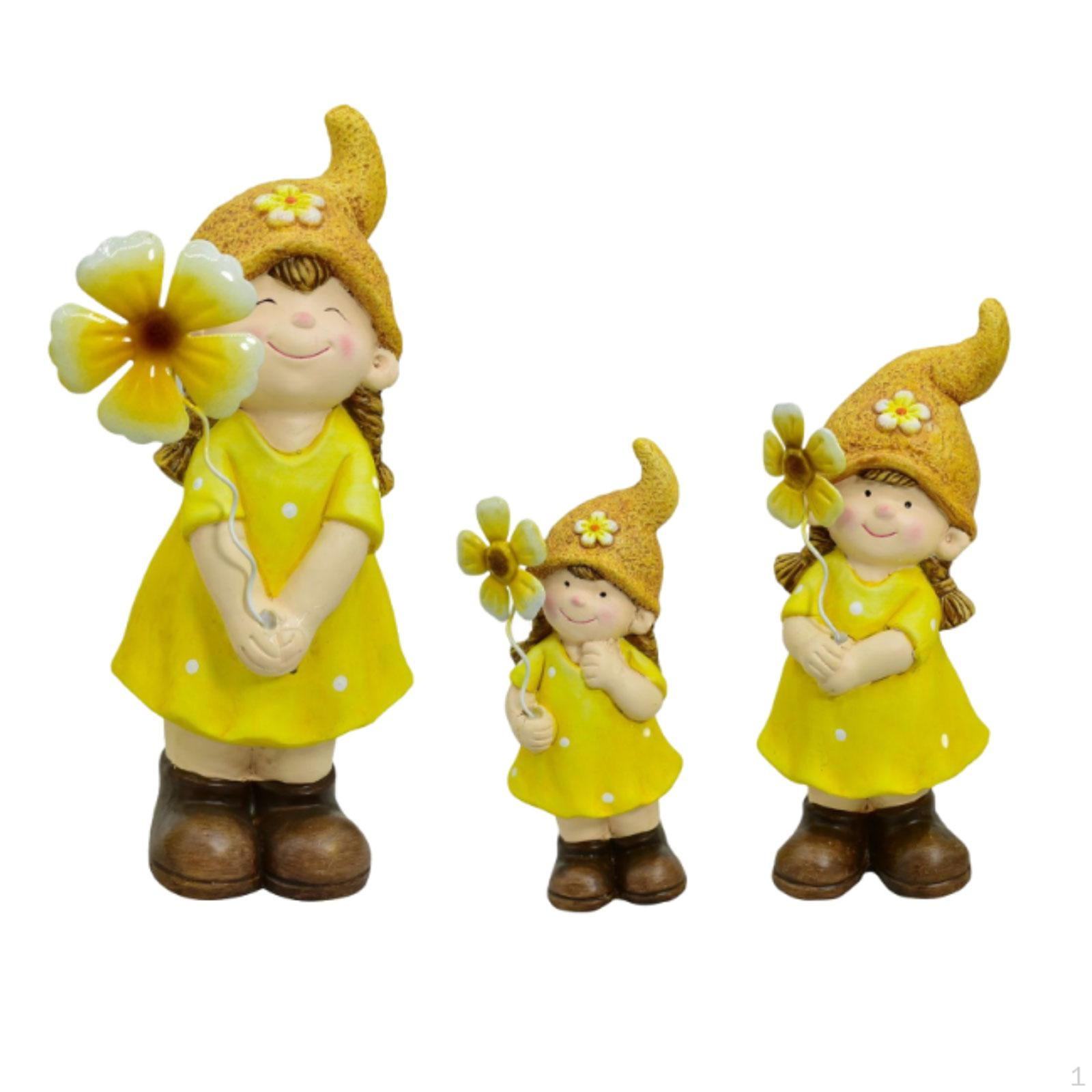 3 коллекционных елочных украшения в виде эльфов и статуэтки гномов для праздников Girls