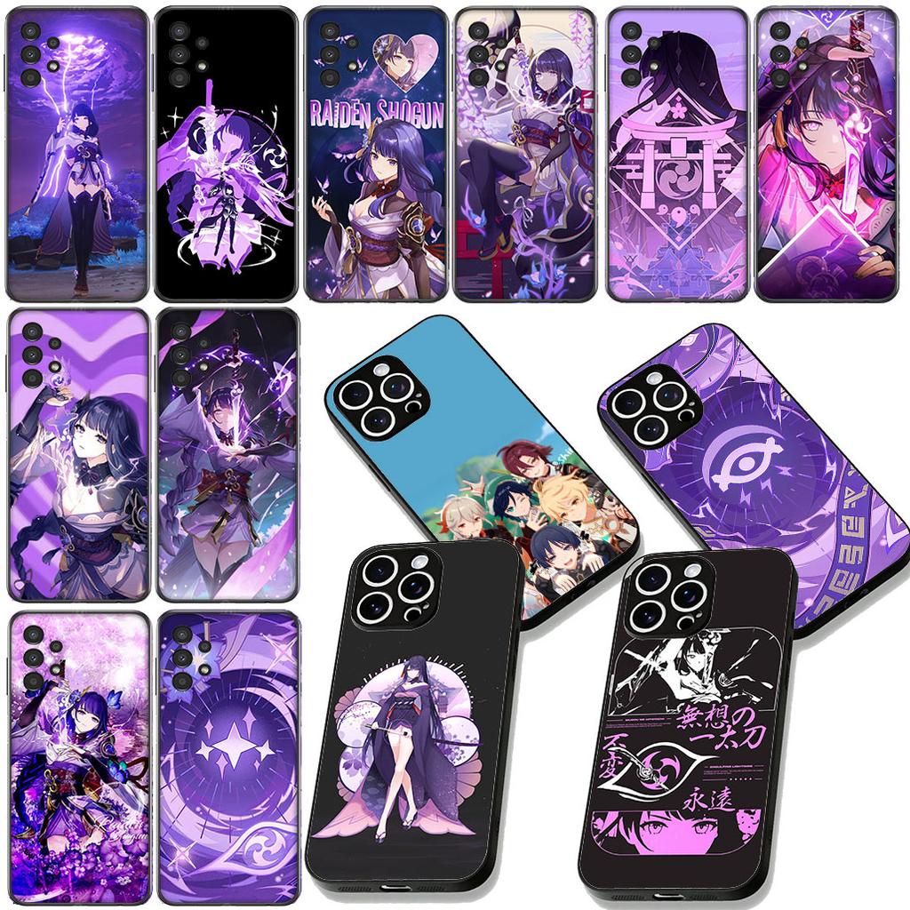 Genshins Raiden Shogun Impacts Protective Cover for Xiaomi Poco C85 C65 C75 X7 X6 M6 M8 F7 F8 Ultra F6 Pro Phone Case