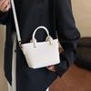 Fashion and Casual 225 New Solid Color Texture Trendy Temperament One Shoulder Crossbody Portable Bucket Bag