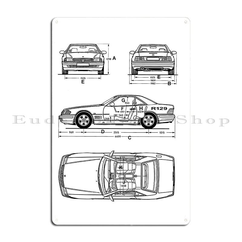 

The DB4 Zetros 2020 Blueprint Unimog Metal Wall Decor Club Customized Tin Sign Poster 20x30cm（7.8x11.8inch）