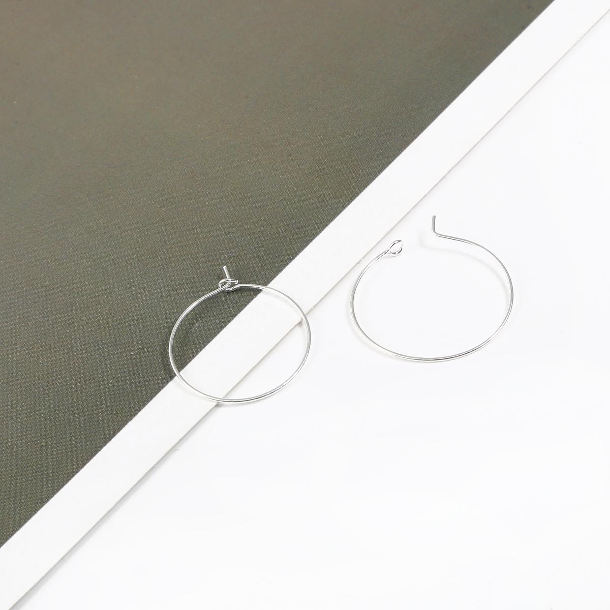 

50 шт. серьги-кольца круглые подвески 20-35 мм для бисера серьги ювелирные изделия серьги «сделай сам» 25mm 50pcs