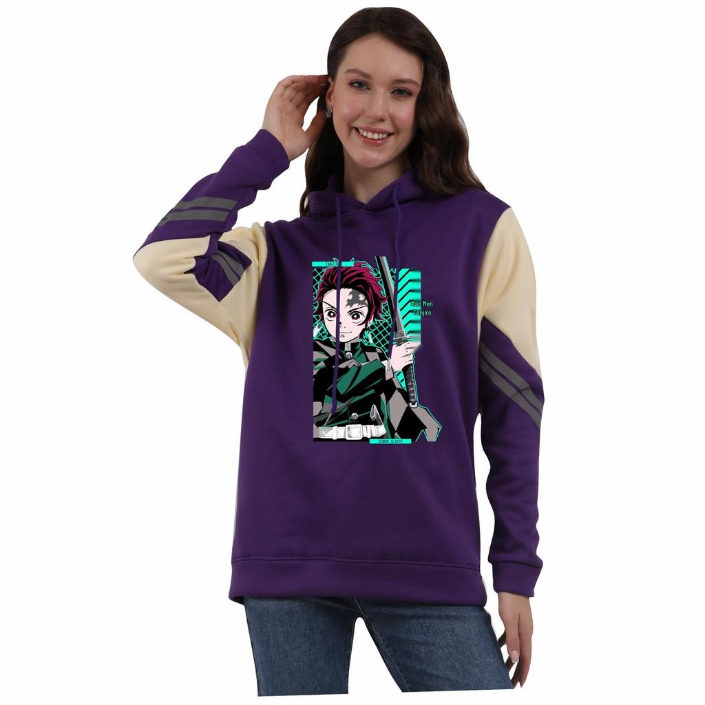 Demon Slayer Paar Patchwork Hoodie