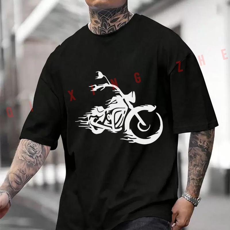 Men Clothing New Best Of Motorcycle Cycling Ride Print Cotton Moto T-Shirt Casual Short Sleeve O-neck Tshirt Summer Top Tees