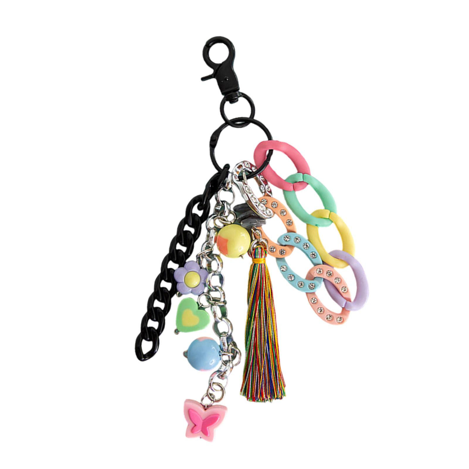

Acrylic Butterfly Flower Keychain Charm Fashion Forward Acrylic Key Rings Tassel Charm Key Chain Pendant for Daily Use чёрный