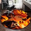1pc Anime Design Round Carpet - Haikyuu Kageyama Tobio Inspired Chair Mat for Office, Home Decor, Living Room, Bedroom