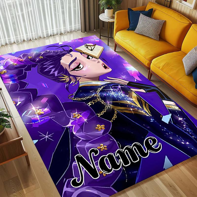 Custom Name Witchcraft Fantasy Living Room Non-Slip Area Rug Soft Carpet for Bedroom Kids Playroom Sofa Office Home Decor Doormat