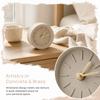 Concrete Concrete Desk Clock 3.94 In Silent Movement Clock Brass Pointer Table Clock  Study Room