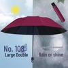 12-Rib Dual-Use Sun & Rain Umbrella for Men & Women - Large, UV Protection, Folding Double-Person Design