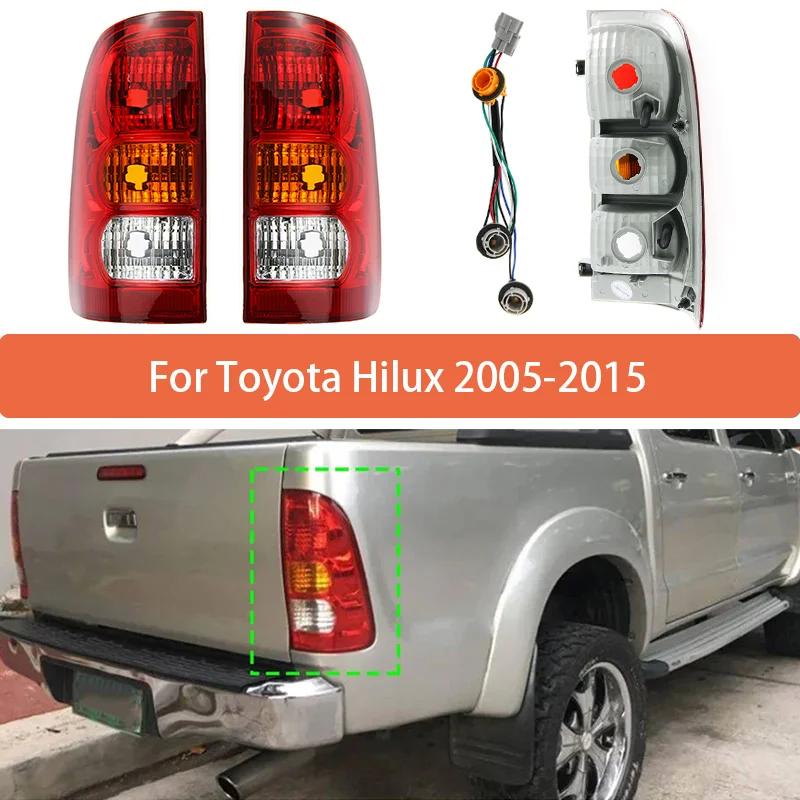 1Pc Tail Light Assembly With Wires For Toyota Hilux MK6 Pickup Vigo 2005-2011 Rear Taillight Warning Light Reversing Light