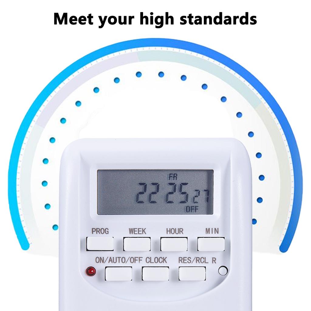 EU Plug Timer Switch Energy Saving Digital Kitchen Timer Week Hour Programmable Timing Socket 220V-240V 50Hz 2300W